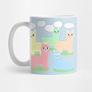 Alpaca cute Paste colors Mug